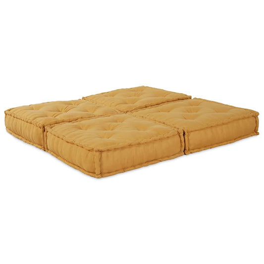 vidaXL Αρθρωτός Καναπές 2 pcs Κίτρινο 70 x 70 x 36 εκ ύφασμα