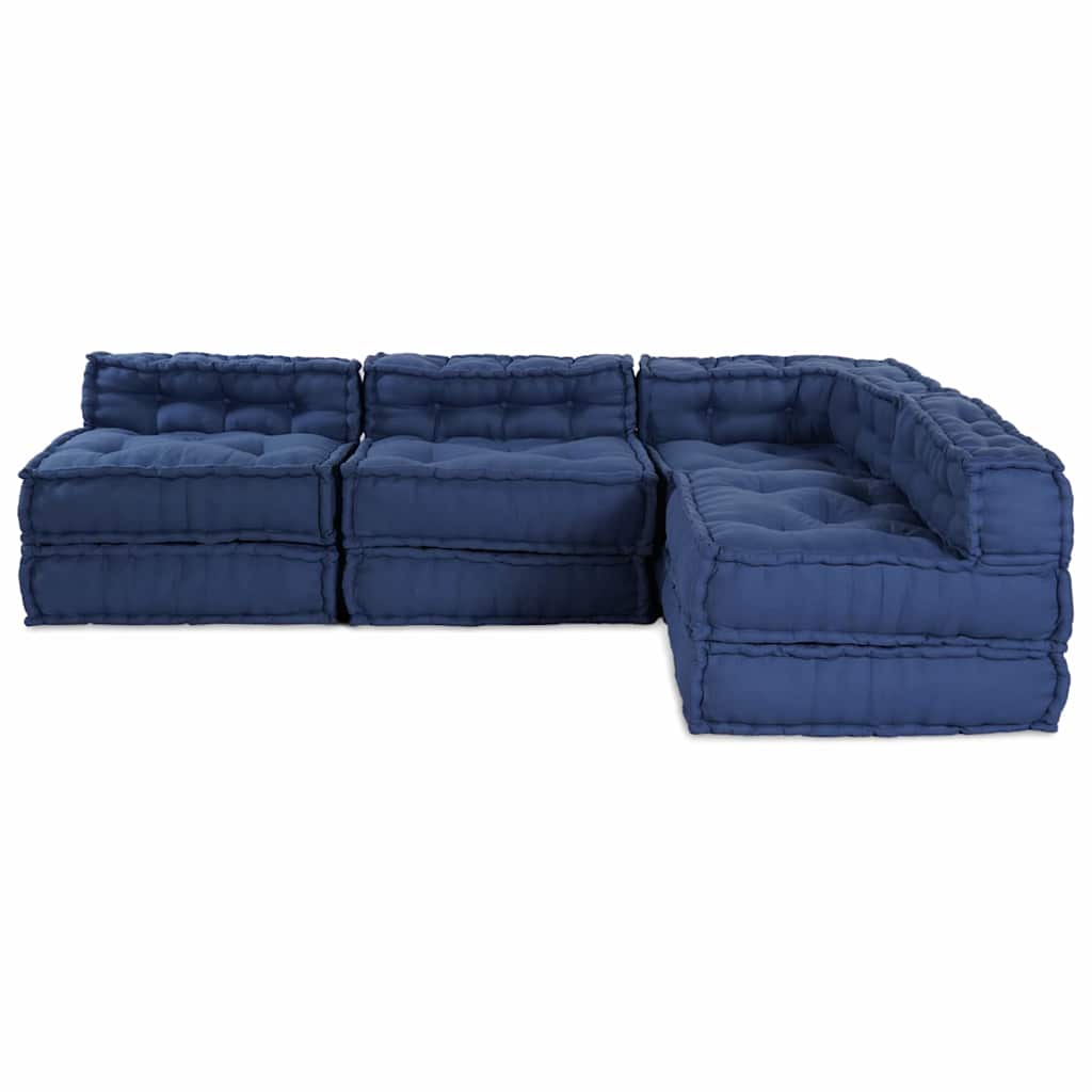 vidaXL Μονάδα Μοντέρνου Καναπέ Ύφασμα Ινδικο 210 x 140 x 56 εκ.