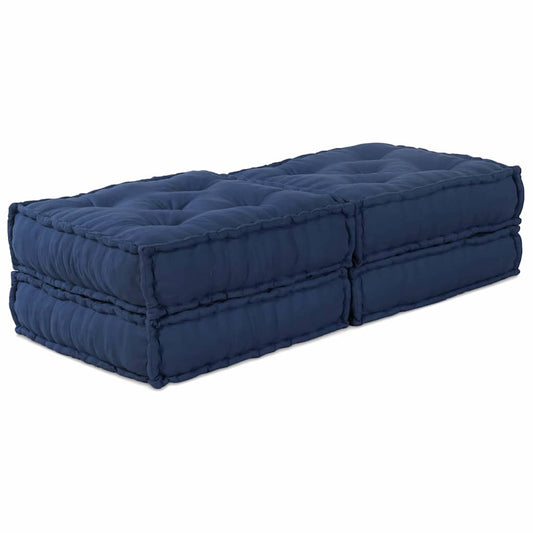 vidaXL Αρθρωτός Καναπές 2 pcs Ινδικο 70 x 70 x 36 εκ ύφασμα