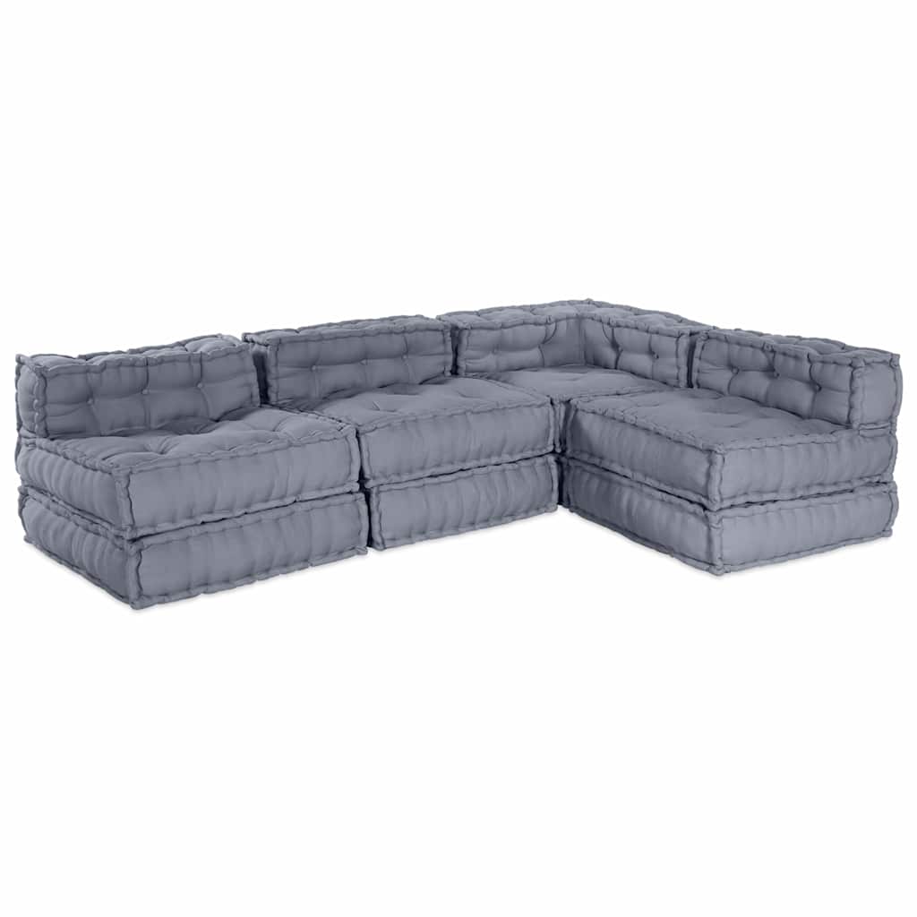 vidaXL Μονάδα Μοντέρνου Καναπέ Ύφασμα Γκρι 210 x 140 x 56 εκ.