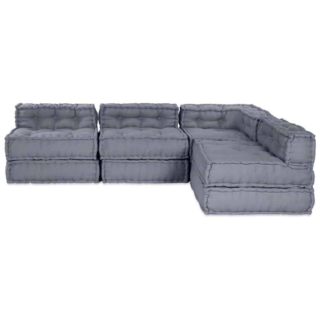 vidaXL Μονάδα Μοντέρνου Καναπέ Ύφασμα Γκρι 210 x 140 x 56 εκ.