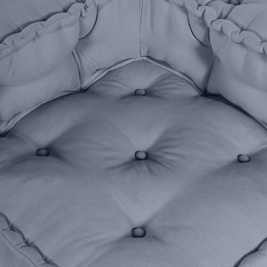 vidaXL Αρθρωτός Καναπές 4 pcs Γκρι ύφασμα