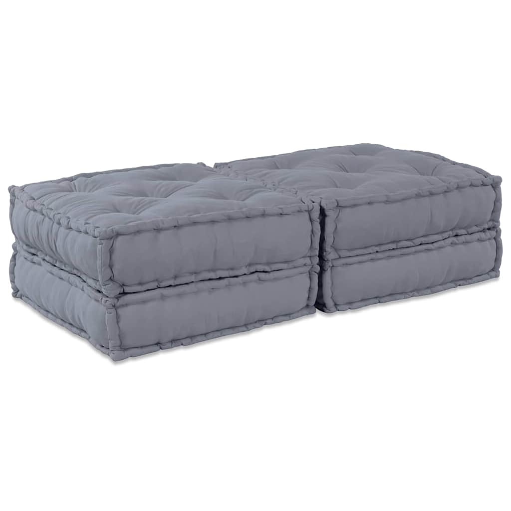 vidaXL Μονάδα Μοντέρνου Καναπέ 2 pcs Ύφασμα Γκρι 140 x 70 x 36 εκ