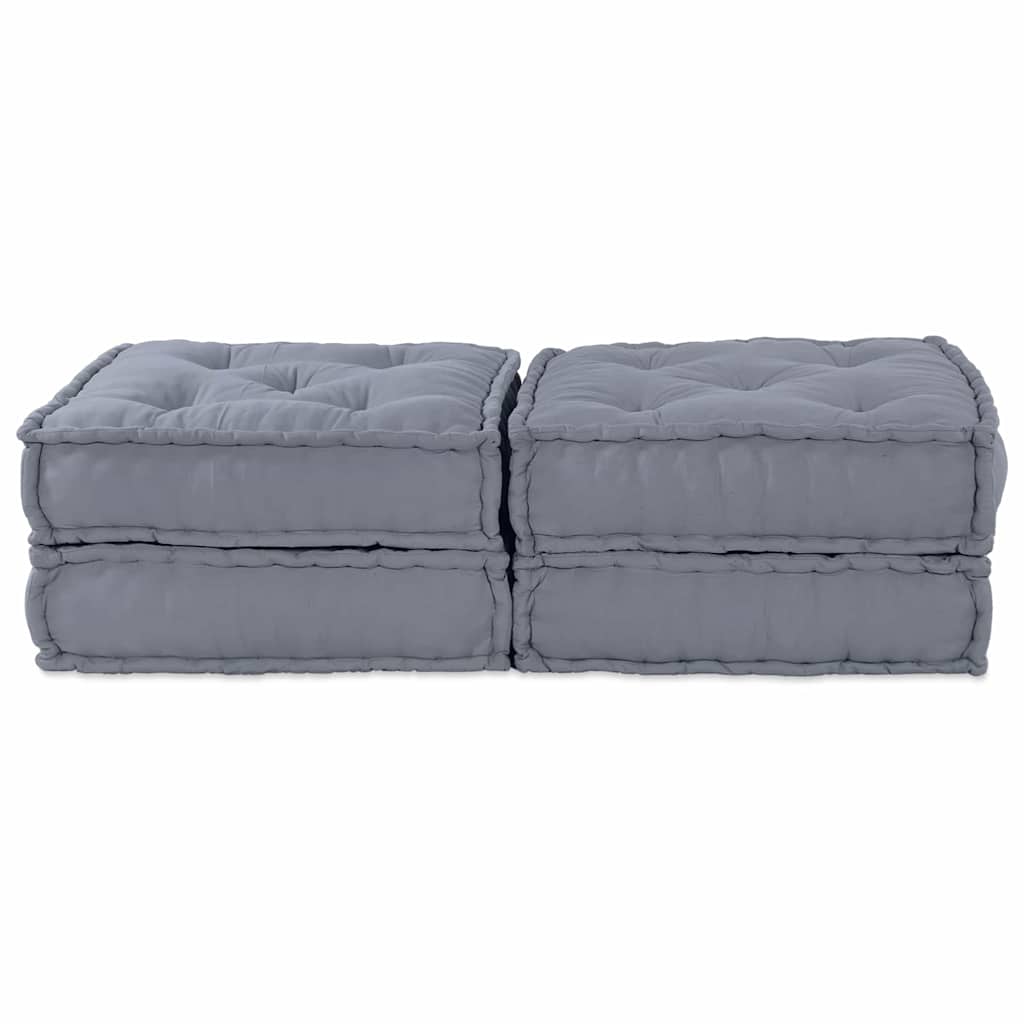 vidaXL Μονάδα Μοντέρνου Καναπέ 2 pcs Ύφασμα Γκρι 140 x 70 x 36 εκ