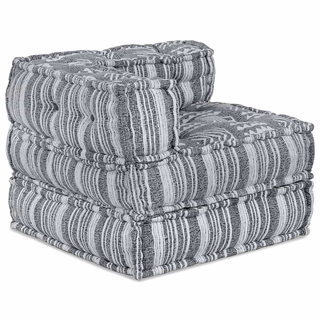 vidaXL Αρθρωτός Καναπές Ριγέ 2 pcs Γκρι 70 x 70 x 54 εκ ύφασμα