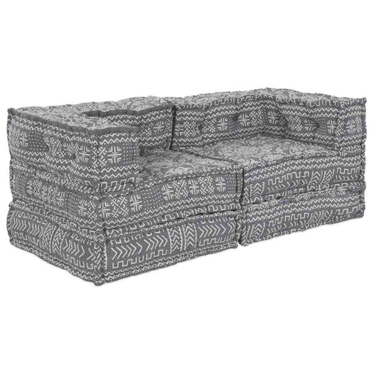 vidaXL Αρθρωτός Καναπές 2 pcs Ανοιχτό γκρι 70 x 70 x 56 εκ ύφασμα
