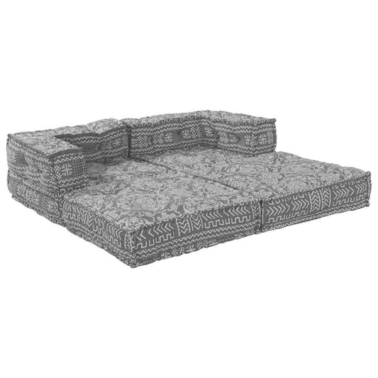 vidaXL Αρθρωτός Καναπές 2 pcs Ανοιχτό γκρι 70 x 70 x 56 εκ ύφασμα