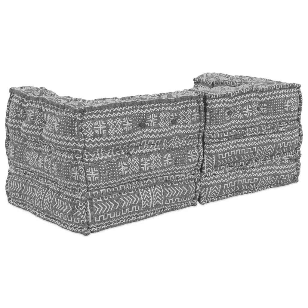 vidaXL Αρθρωτός Καναπές 2 pcs Ανοιχτό γκρι 70 x 70 x 56 εκ ύφασμα