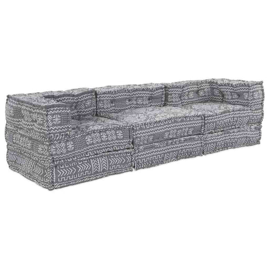 vidaXL Αρθρωτός Καναπές 3 pcs Ανοιχτό γκρι 70 x 70 x 56 εκ ύφασμα