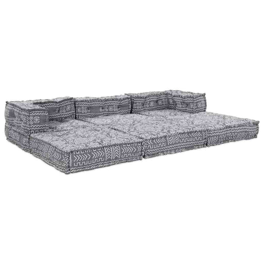vidaXL Αρθρωτός Καναπές 3 pcs Ανοιχτό γκρι 70 x 70 x 56 εκ ύφασμα