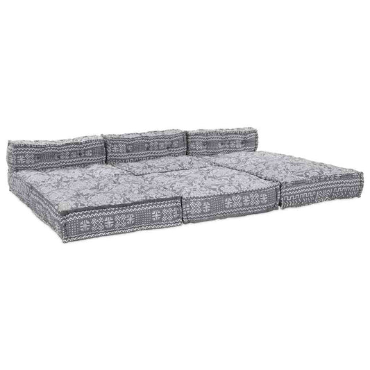 vidaXL Αρθρωτός Καναπές 4 pcs Ανοιχτό γκρι 70 x 70 x 56 εκ ύφασμα
