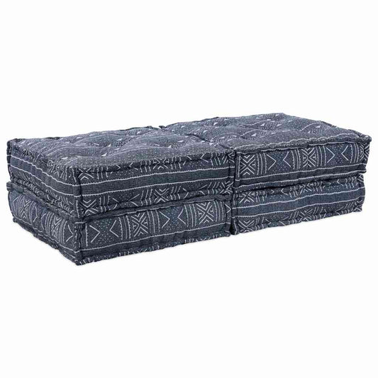 vidaXL Αρθρωτός Καναπές Γεωμετρικό 2 pcs Ινδικο 70 x 70 x 36 εκ ύφασμα