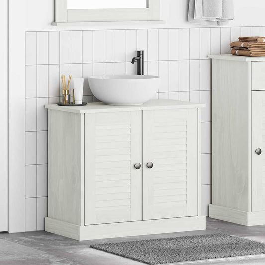 vidaXL Ντουλάπι νιπτήρα VIGO Λευκό και Αντίκα Λευκό 68 x 34 x 59 εκ.