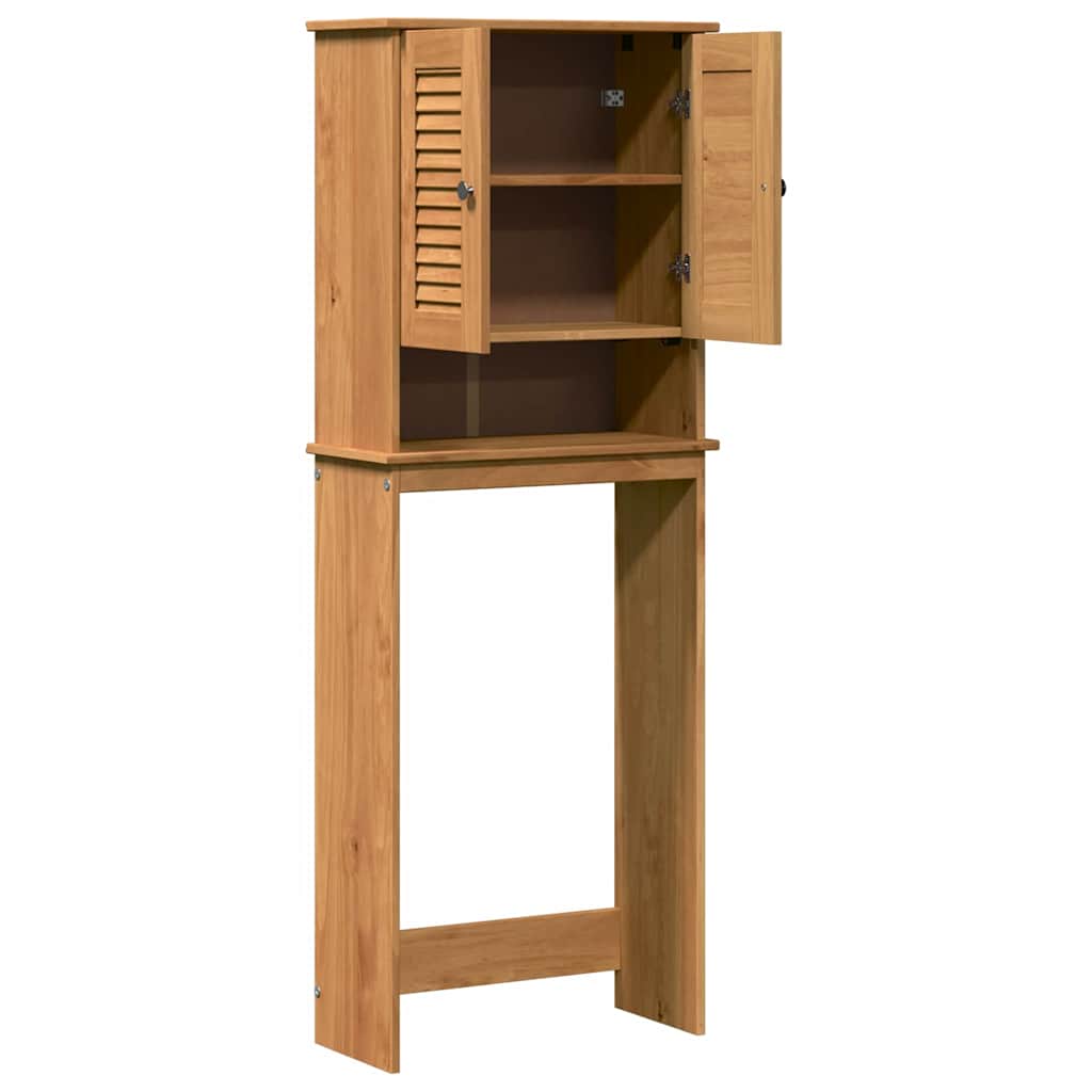 vidaXL Ντουλάπα τουαλέτας με ράφι VIGO καφέ μελί 60 x 27 x 161 εκ