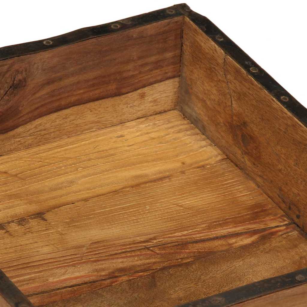 vidaXL Δίσκος με αποθήκευση Καφέ 29 x 31 x 10 εκ Στερεό Ανακτηθέν Ξύλο