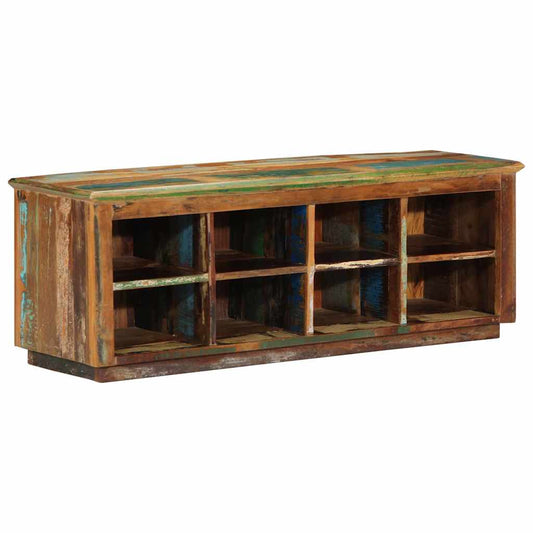 vidaXL Ντουλάπα Παπουτσιών Καφέ 110 x 35 x 40 εκ Στερεό Ανακτηθέν Ξύλο