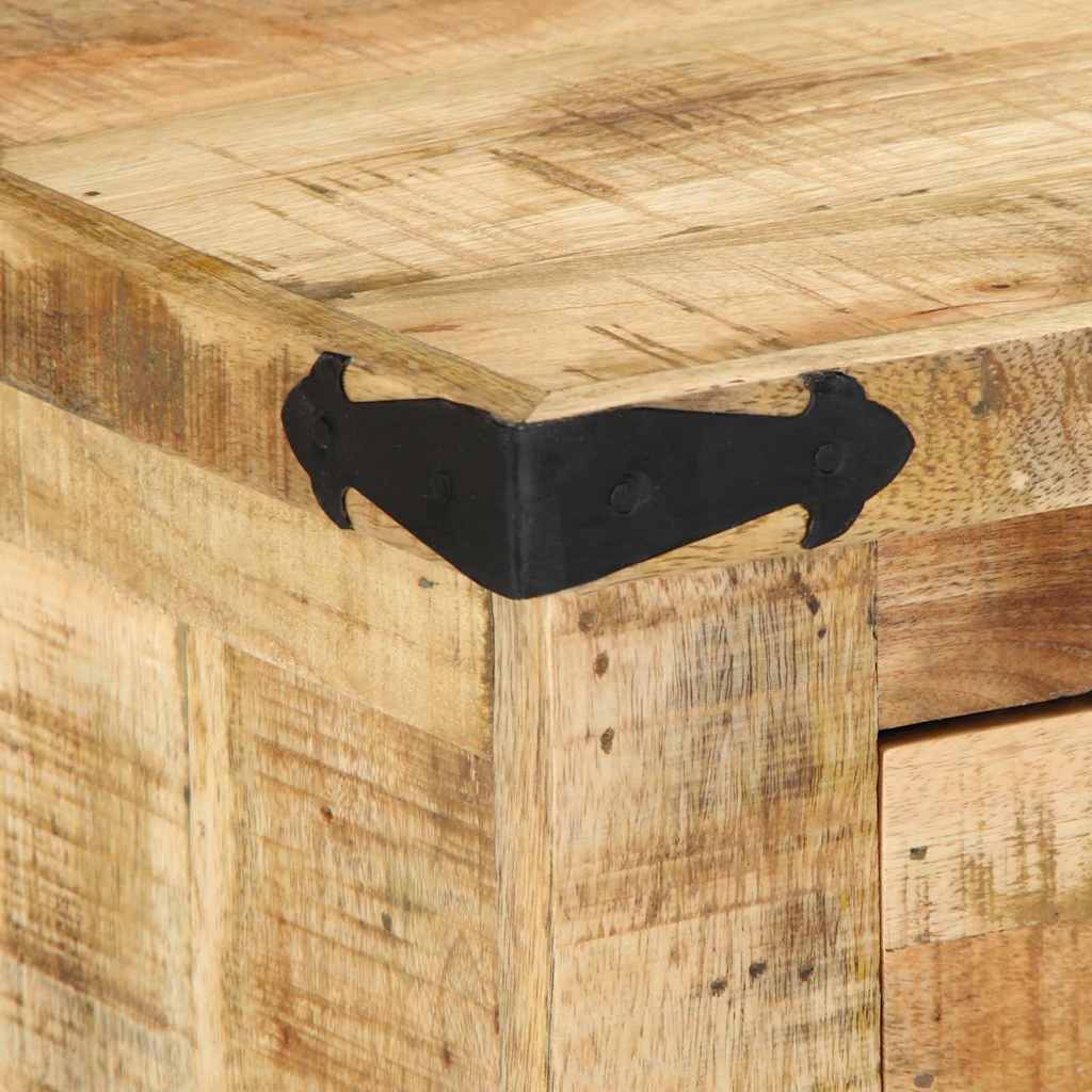 vidaXL παγκάκι με συρτάρι Καφέ 110 x 35 x 50 εκ Ακατέργαστο Μάνγκο