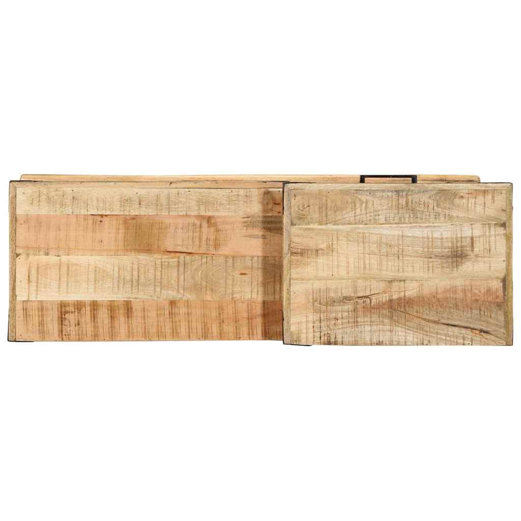 vidaXL παγκάκι με συρτάρι Καφέ 110 x 35 x 50 εκ Ακατέργαστο Μάνγκο