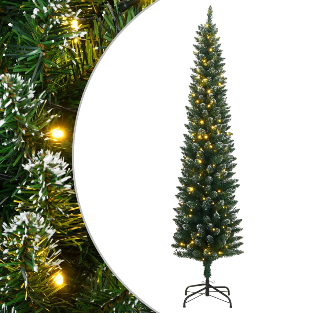 vidaXL Χριστουγεννιάτικο Δέντρο Τεχνητό Slim με 150 LED 150 εκ.