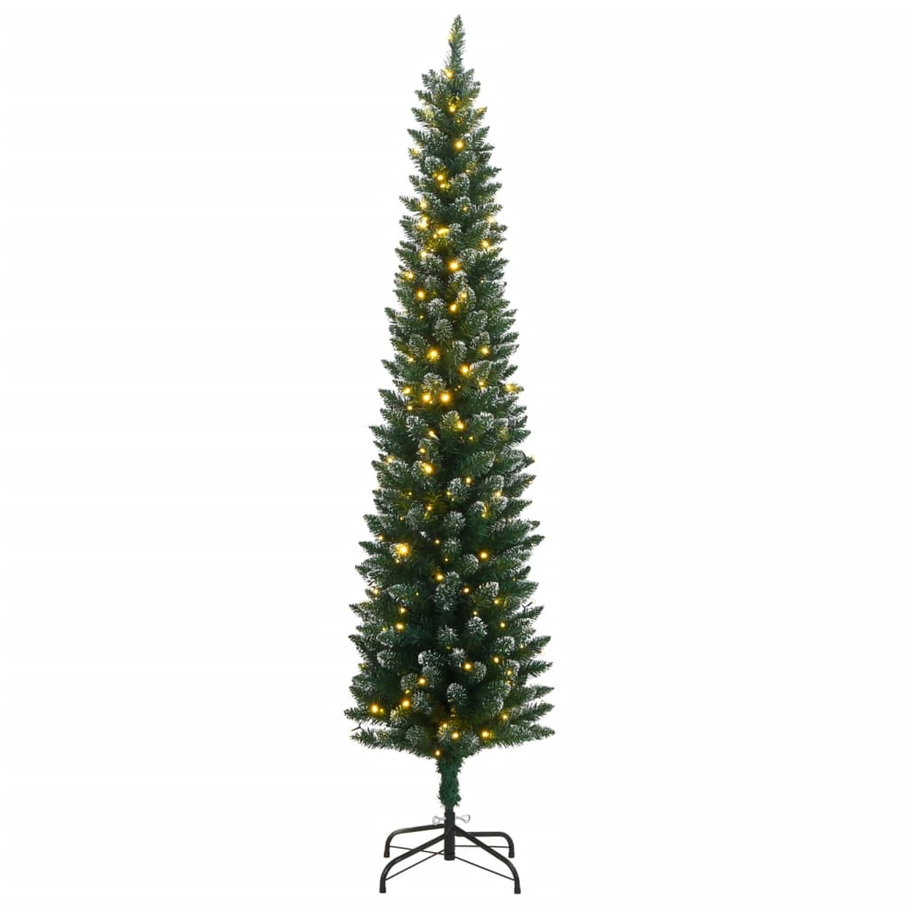 vidaXL Χριστουγεννιάτικο Δέντρο Τεχνητό Slim με 150 LED 150 εκ.