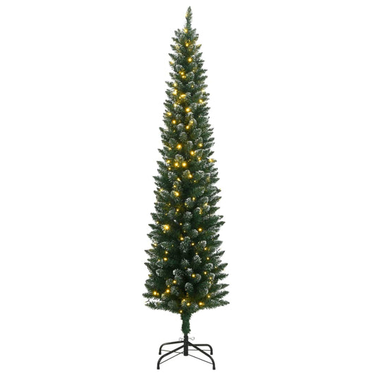 vidaXL Χριστουγεννιάτικο Δέντρο Slim Αρθρωτό με 300 LED 180 εκ.
