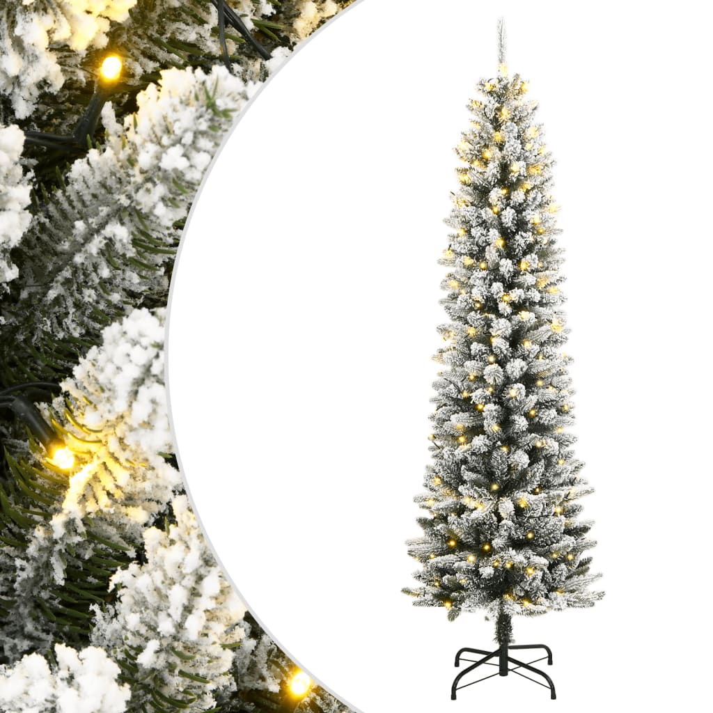 vidaXL Χριστουγεννιάτικο Δέντρο Τεχνητό με 150 LED & Χιόνι 120 εκ.