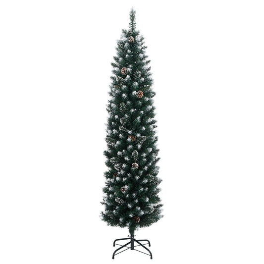 vidaXL Χριστουγεννιάτικο Δέντρο Slim Αρθρωτό με 300 LED 180 εκ.