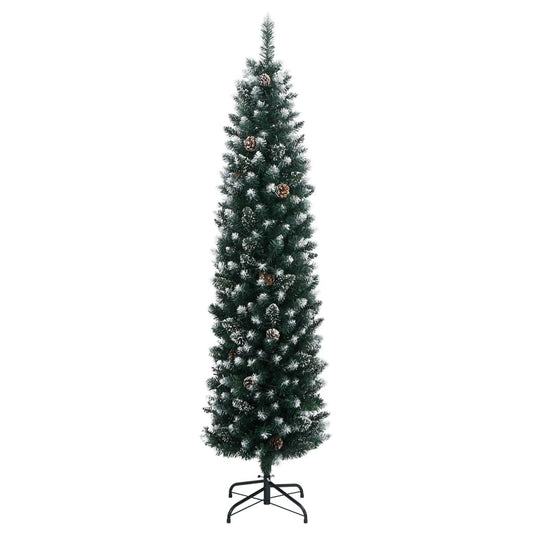 vidaXL Χριστουγεννιάτικο Δέντρο Slim Αρθρωτό με 300 LED 240 εκ.