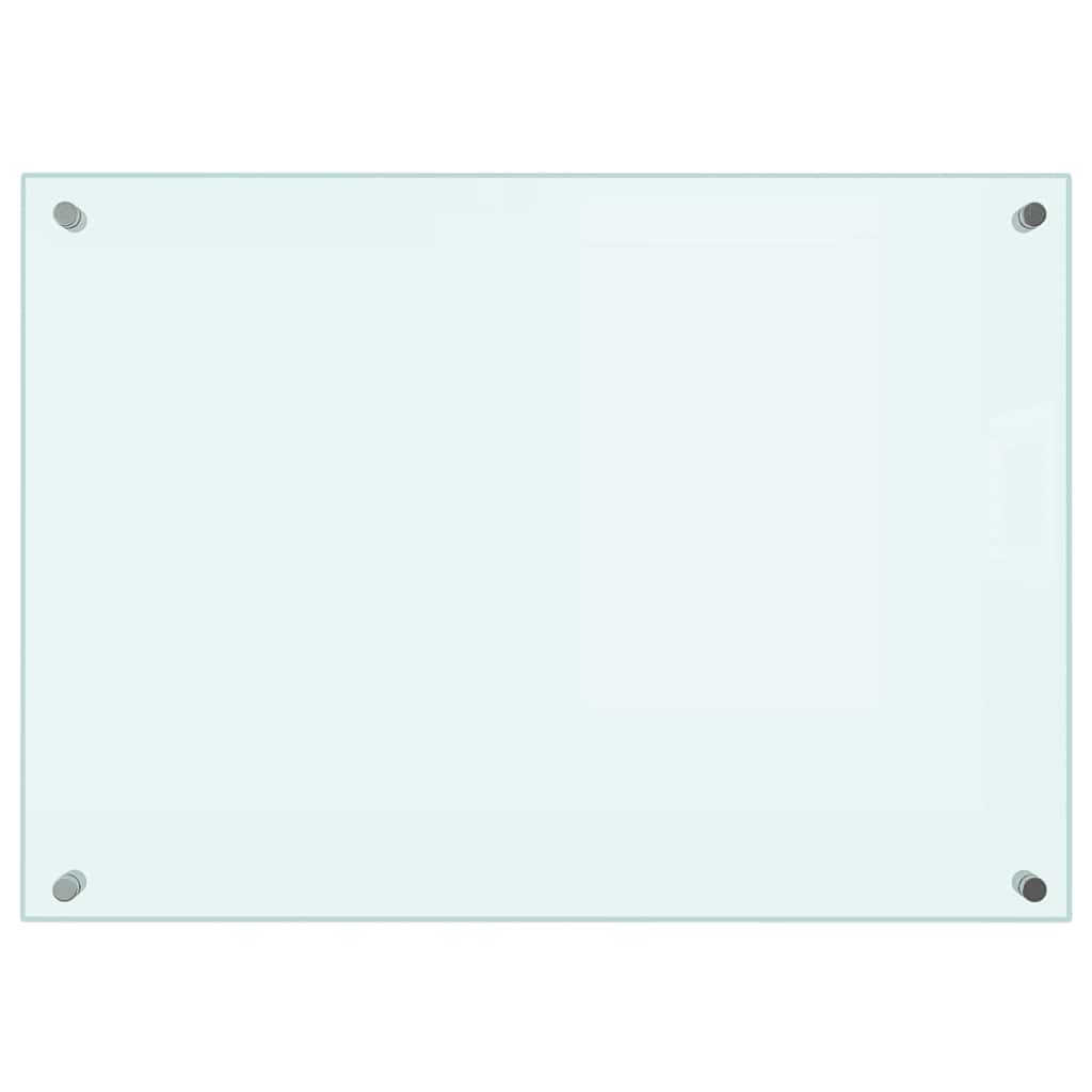 vidaXL Πλάτες Κουζίνας 2 τεμ. Λευκές 70x50 εκ. από Ψημένο Γυαλί