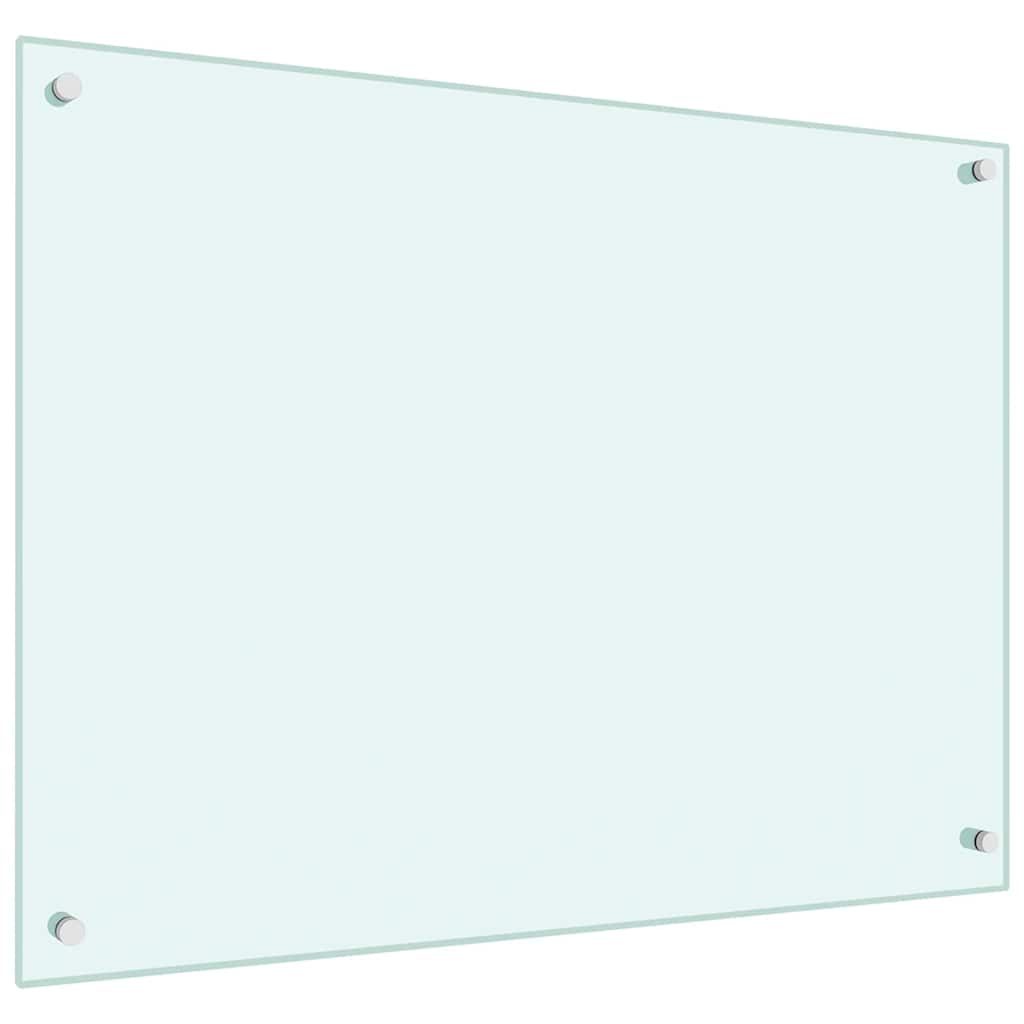 vidaXL Πλάτες Κουζίνας 2 τεμ. Λευκές 80x60 εκ. από Ψημένο Γυαλί