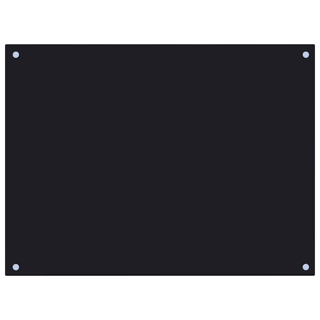 vidaXL Πλάτες Κουζίνας 2 τεμ. Μαύρες 80x60 εκ. από Ψημένο Γυαλί