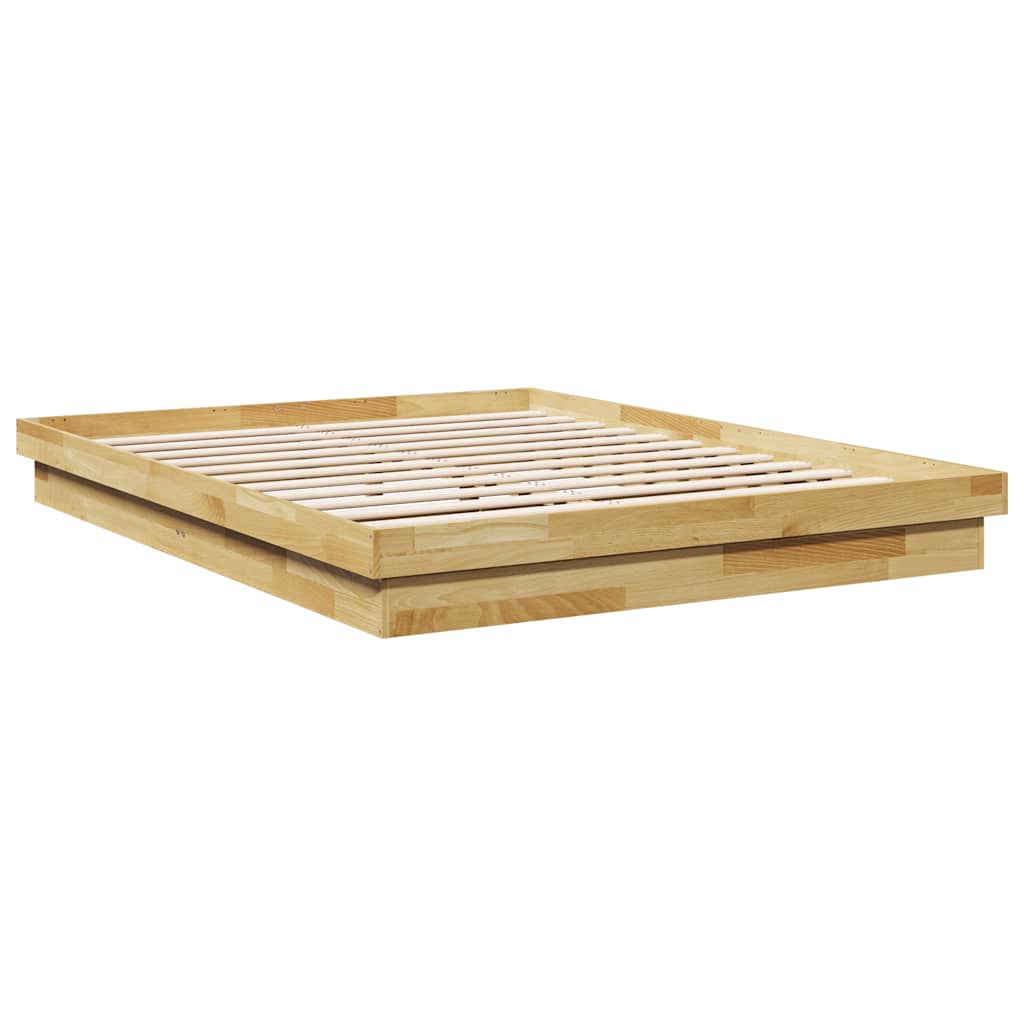 vidaXL Πλαίσιο κρεβατιού χωρίς στρώμα 150x200 cm μασίφ ξύλο δρυς