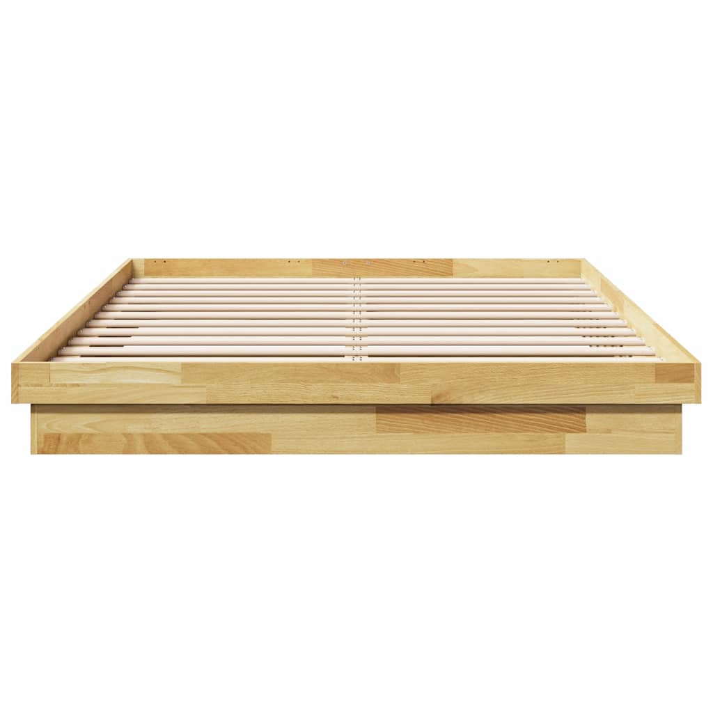 vidaXL Πλαίσιο κρεβατιού χωρίς στρώμα 150x200 cm μασίφ ξύλο δρυς