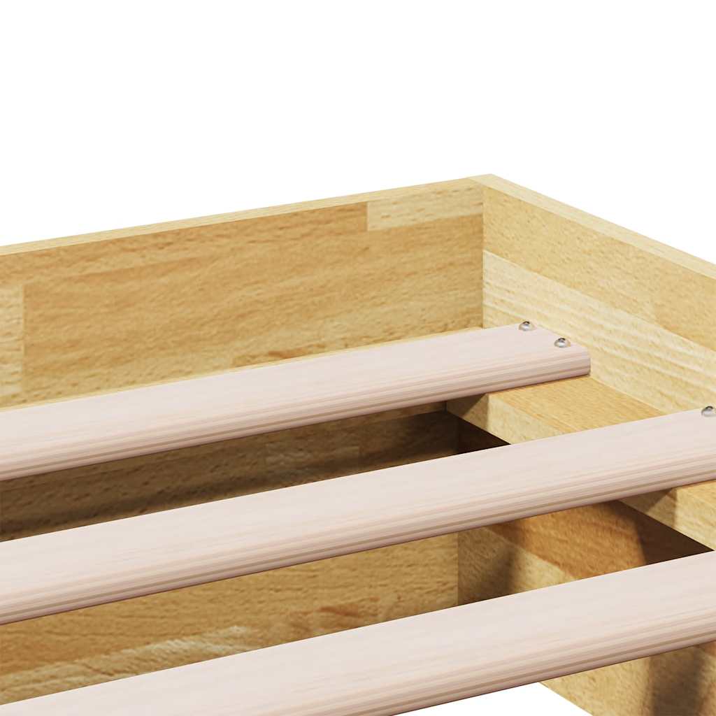 vidaXL Πλαίσιο κρεβατιού χωρίς στρώμα 150x200 cm μασίφ ξύλο δρυς