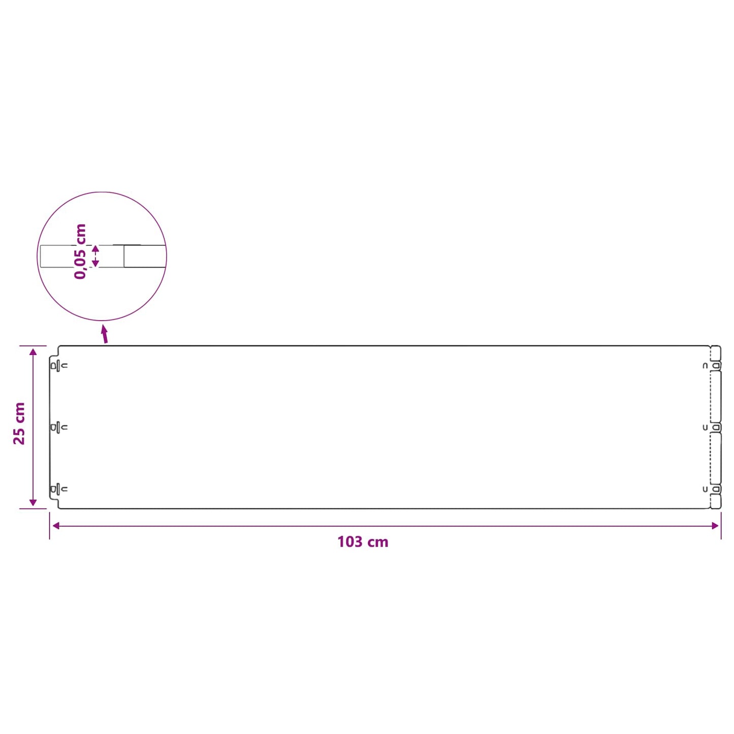 vidaXL Περιφράξεις γκαζόν 20 τεμάχια 25x103 cm Εύκαμπτος χάλυβας