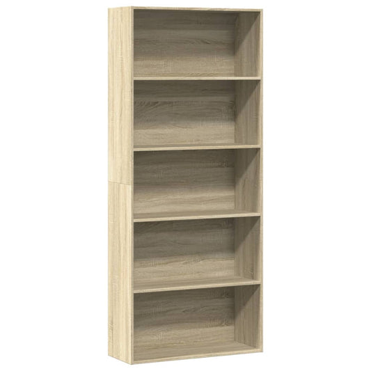 vidaXL Βιβλιοθήκη Sonoma Δρυς 80 x 30 x 189 εκ. Επεξεργασμένο Ξύλο
