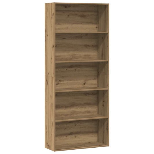 vidaXL Βιβλιοθήκη Αρτισιανή Δρυς 80x30x189 εκ. από Επεξ. Ξύλο