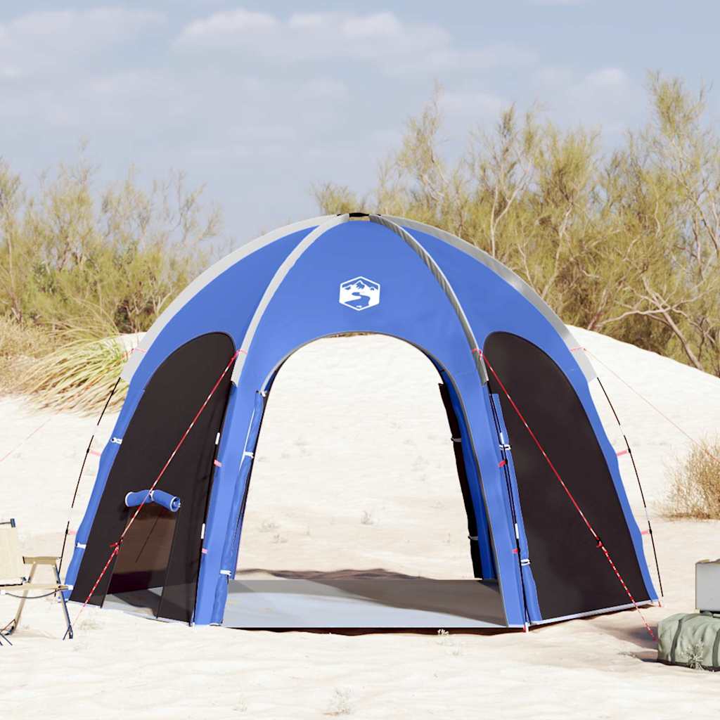 vidaXL Πισίνα Σκηνή με στέγη Αζούρ μπλε 366 x 305 x 231 cm Πολυεστέρας