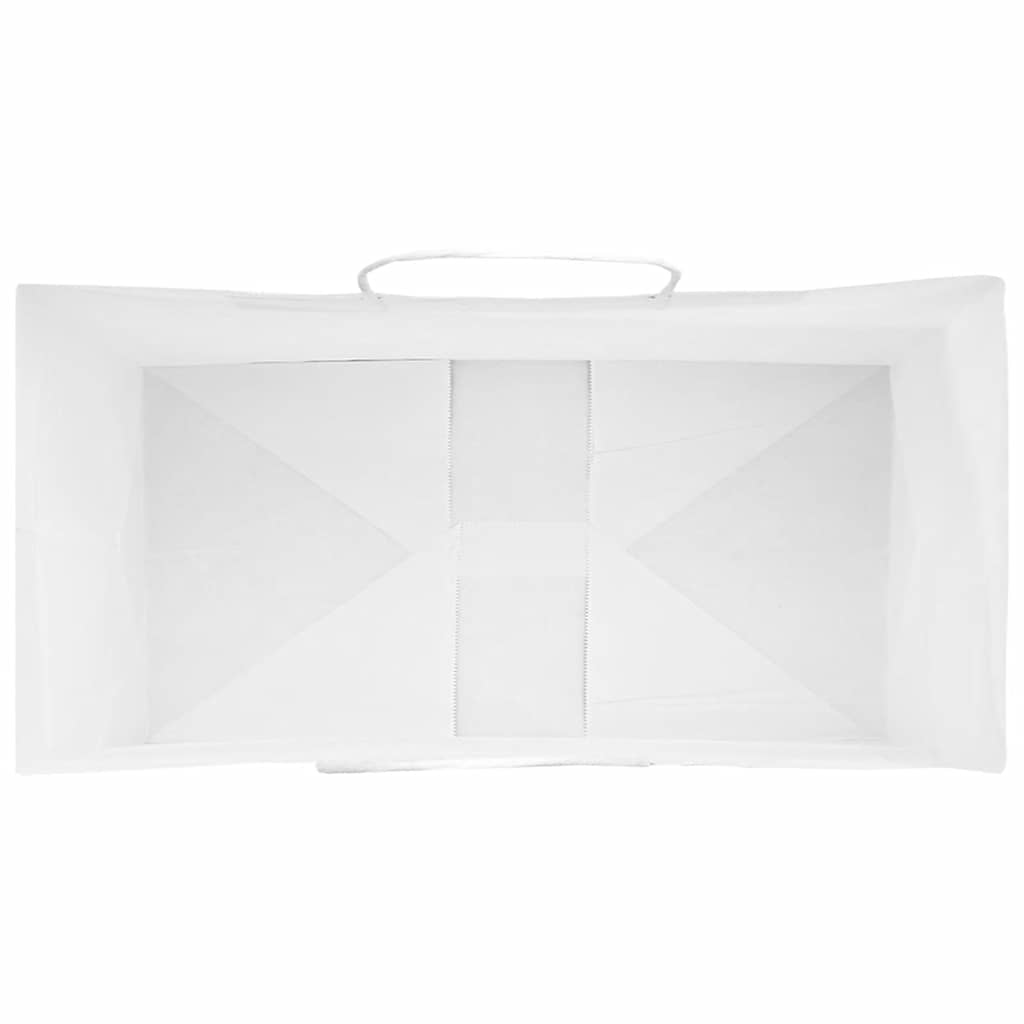 vidaXL Χάρτινες σακούλες 50 τεμάχια με χερούλια Λευκό 32x17x44 εκ.