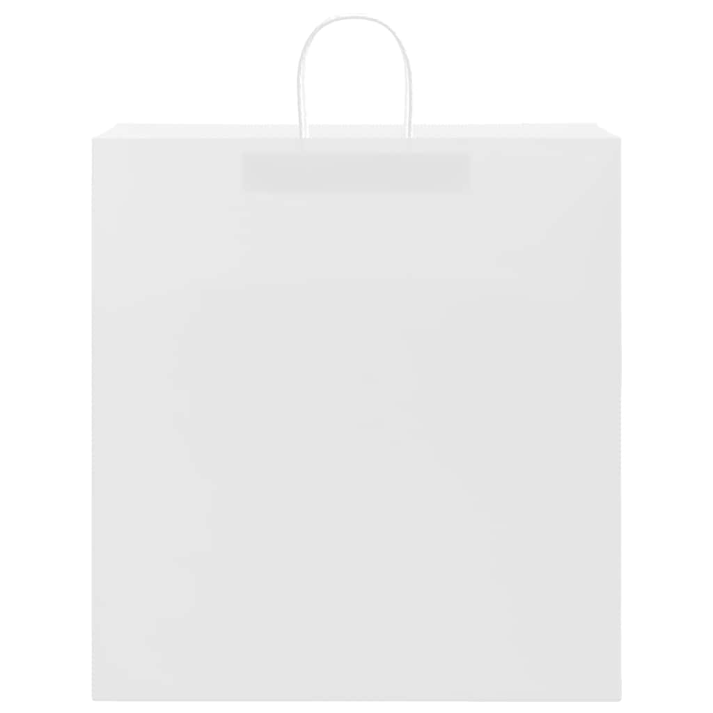 vidaXL Χάρτινες σακούλες 50 τεμάχια με χερούλια Λευκό 45x17x48 εκ.