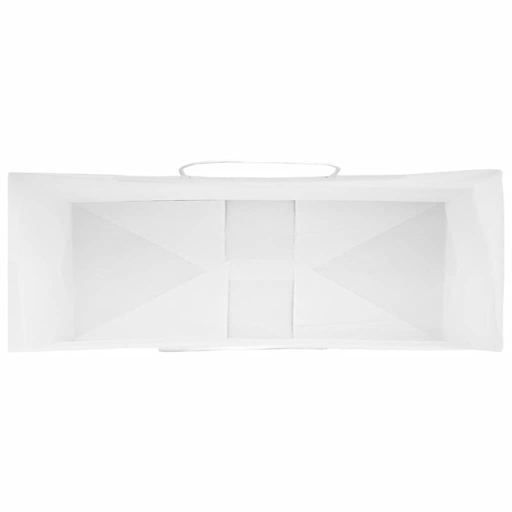 vidaXL Χάρτινες σακούλες 50 τεμάχια με χερούλια Λευκό 45x17x48 εκ.