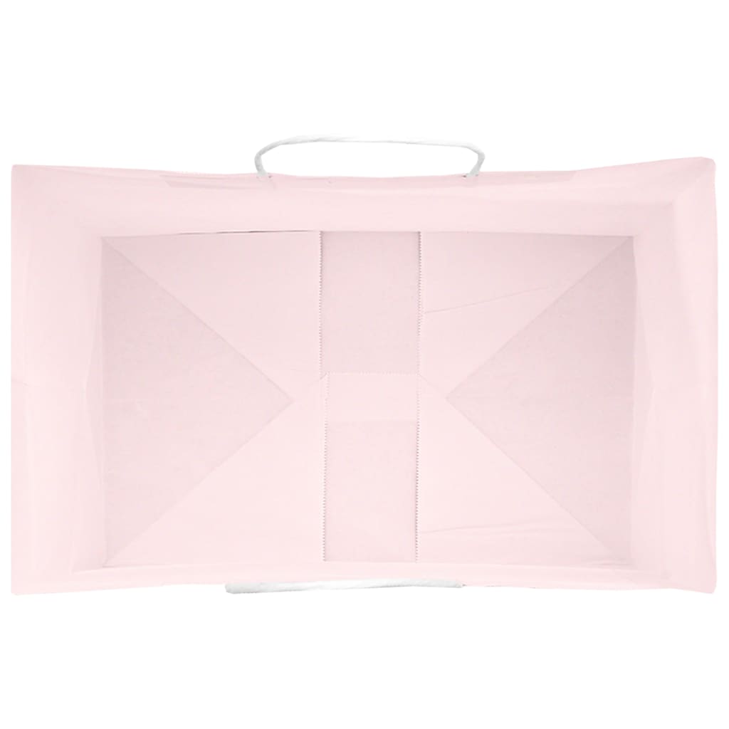 vidaXL Χάρτινες σακούλες 50 τεμάχια με χερούλια Ροζ 26x17x25 εκ.