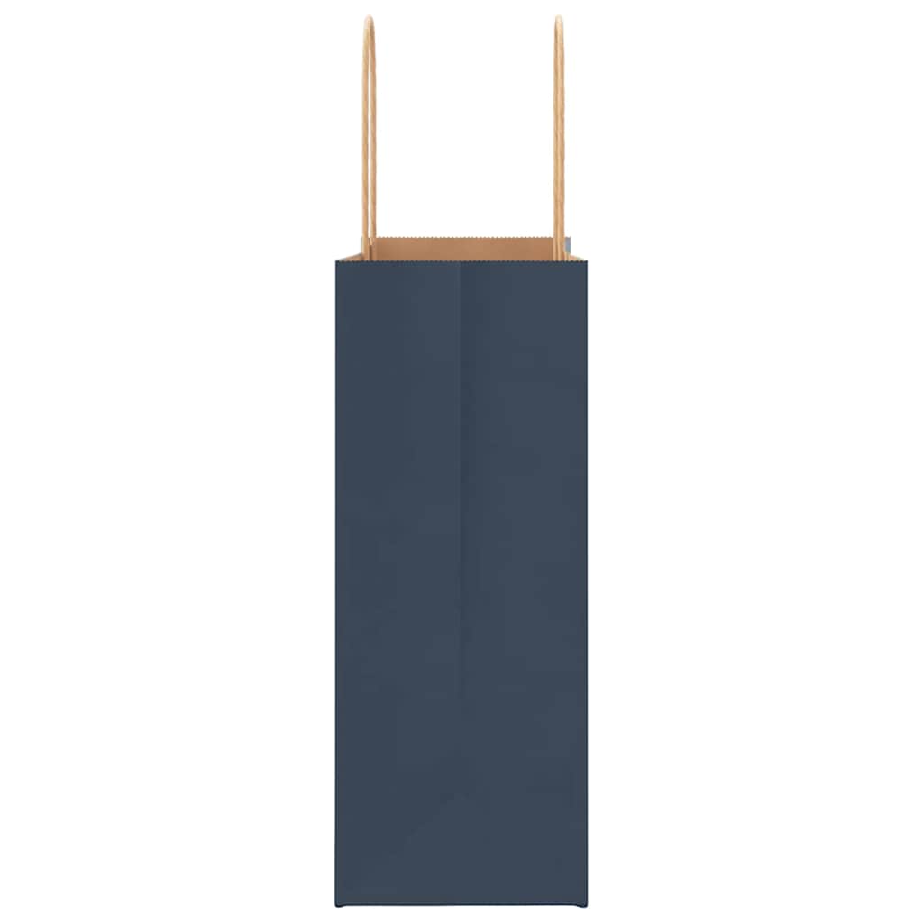 vidaXL Χάρτινες σακούλες 250 τεμάχια με χερούλια Μπλε 21x11x28 εκ.