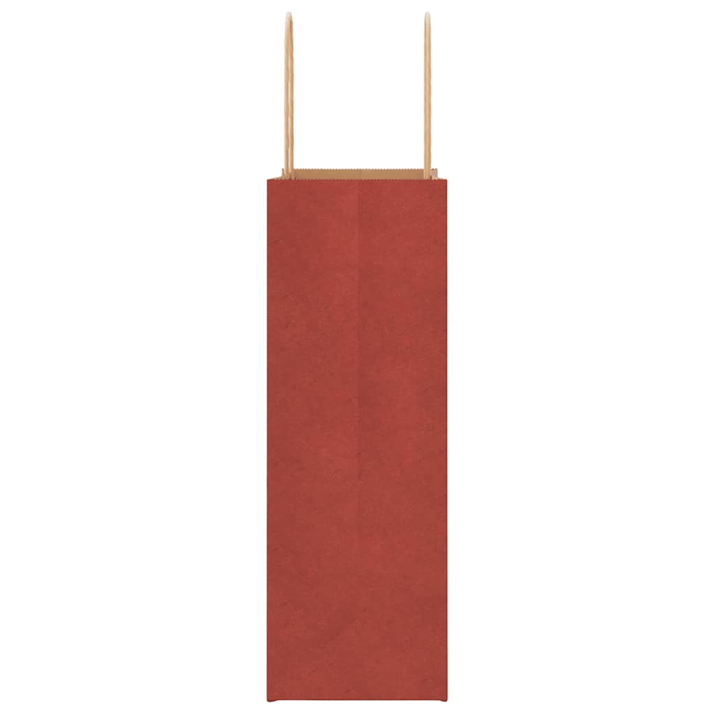 vidaXL Χάρτινες σακούλες 50 τεμάχια με χερούλια Κόκκινο 21x11x31 εκ.