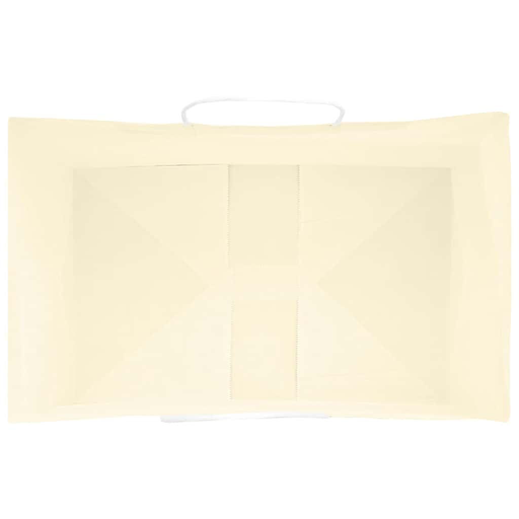 vidaXL Χάρτινες σακούλες 50 τεμάχια με χερούλια Κίτρινο 26x17x25 εκ.