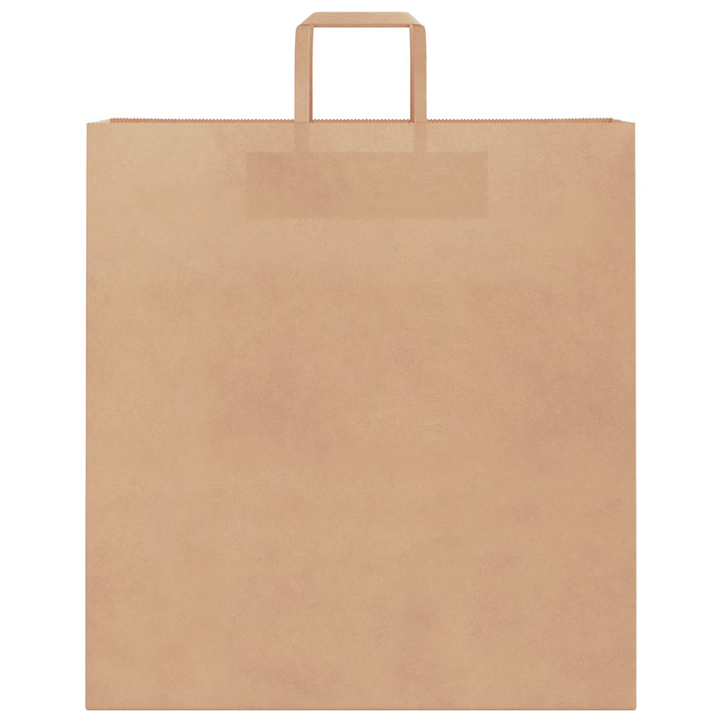 vidaXL Χάρτινες σακούλες 50 τεμάχια με χερούλια καφέ 45x17x48 cm