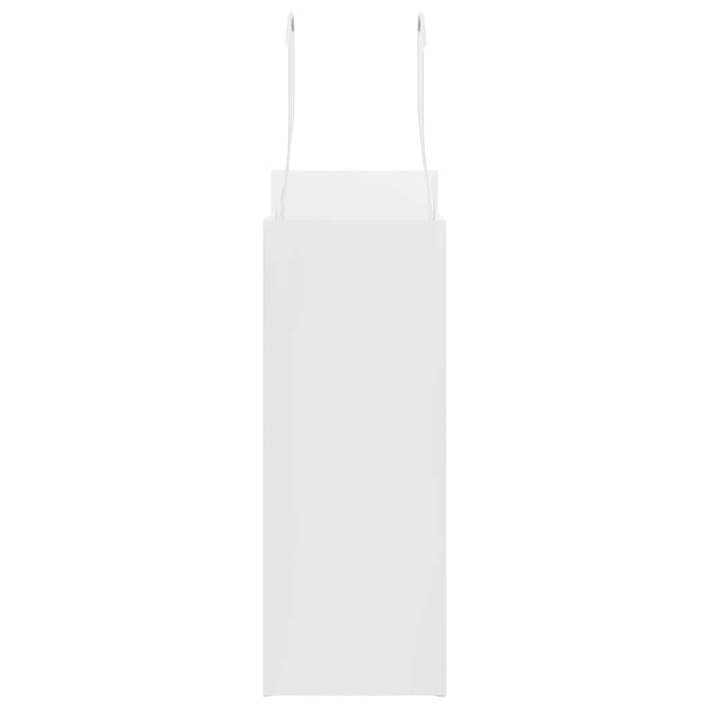 vidaXL Χάρτινες σακούλες 50 τεμάχια με χερούλια Λευκό 18x8x22 εκ.