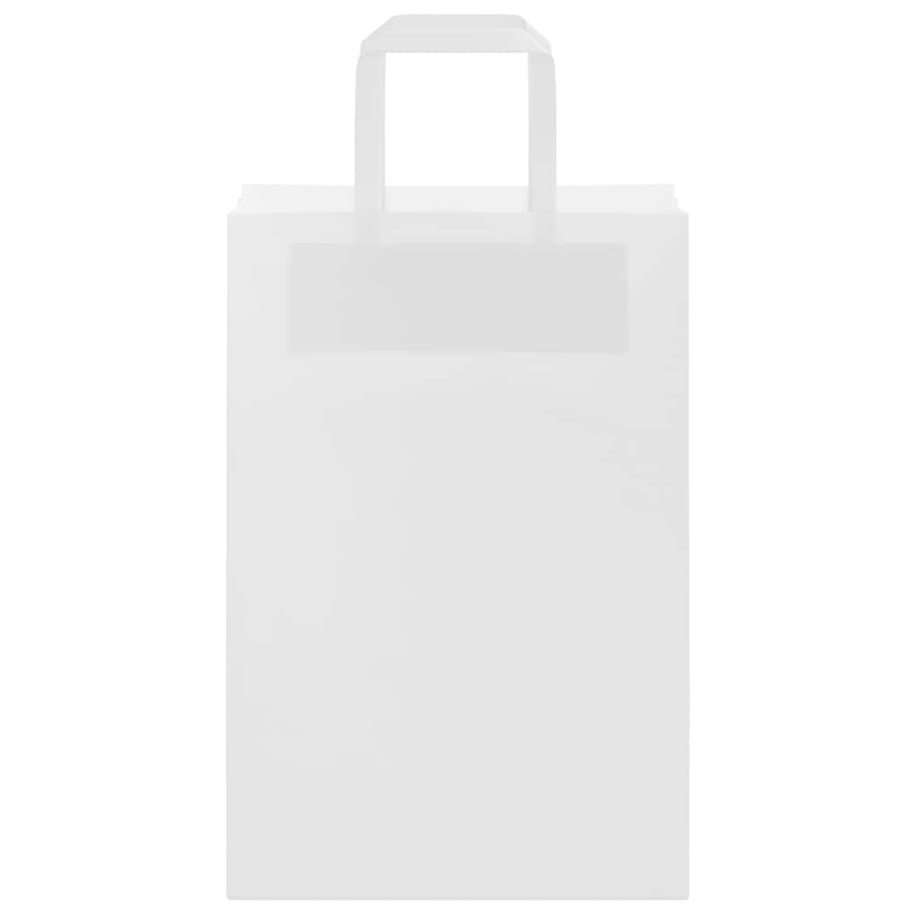 vidaXL Χάρτινες σακούλες 50 τεμάχια με χερούλια Λευκό 21x11x31 εκ.