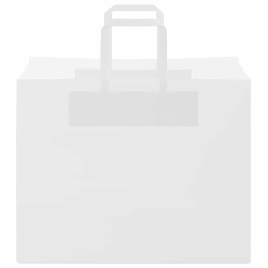 vidaXL Χάρτινες σακούλες 50 τεμάχια με χερούλια Λευκό 32x22x24 εκ.