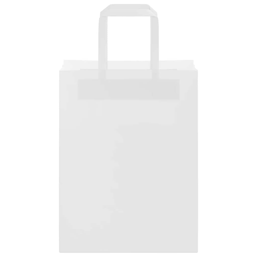 vidaXL Χάρτινες σακούλες 250 τεμάχια με χερούλια Λευκό 21x11x28 εκ.